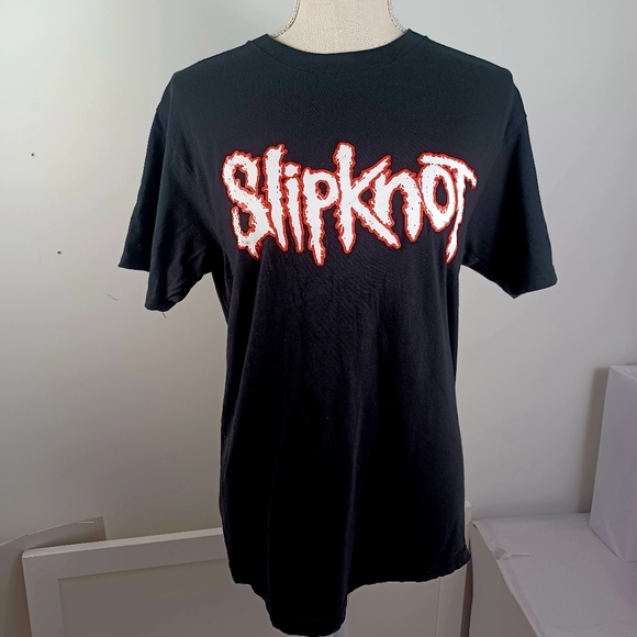 Slipnot Graphic Print T-Shirt Medium Black -Short Sleeve -Tagless - Picture 4 of 10